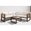 Mshliw 4-Piece Outdoor Patio Sectional Set with L-Shaped Sofa, Soft Cushions, and Coffee Table – Perfect for Garden, Backyard, Porch, or Deck - 4 of 4