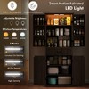 71" LED Kitchen Pantry Cabinet, Farmhouse Storage Cabinet with Door Shelves - 4 of 4