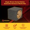 QPower 12 Inch Heavy-Duty Single Sealed Carpet Covered Durable Car Audio Vehicle Subwoofer Enclosure Woofer Box, Charcoal Gray - 2 of 4