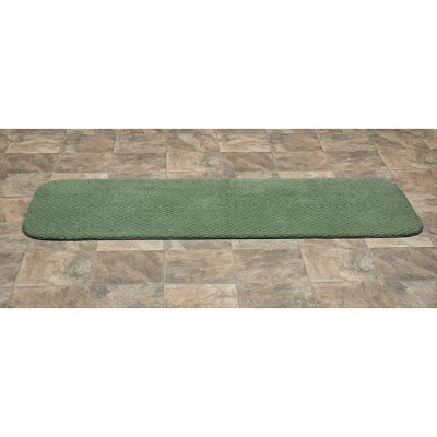Deep Fern Plush Nylon 22" x 60" Bath Rug Runner with Non-Slip Backing