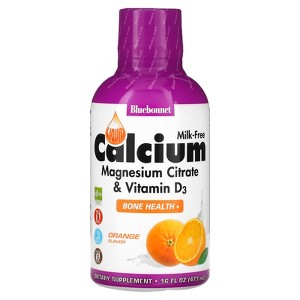 Bluebonnet Nutrition Liquid Calcium Magnesium Citrate & Vitamin D3, Orange , 16 fl oz (473 ml) - 1 of 3