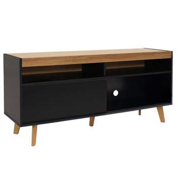 Sunnydaze Indoor Mid-Century Modern TV Stand Console with Storage Cabinet and Shelves for 58" TV