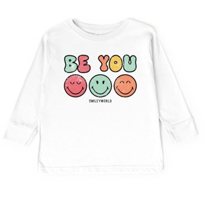 The Juniper Shop SmileyWorld Be You Groovy Toddler Long Sleeve Tee - 1 of 4