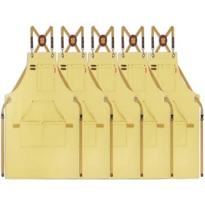 Heavy-Duty Multi-Pocket Canvas Apron - for Gardening, Painting, BBQ, Carpentry & More, Adjustable Sizes M to XXL for All Professions - 1 of 4