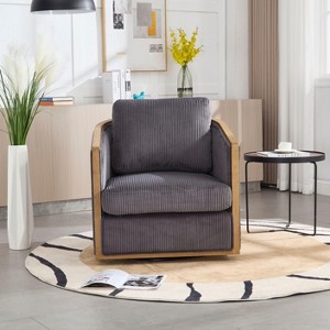 NicBex Swivel Accent Chair Modern 360 Degree Barrel Chair Club Chair Leisure Arm Chair Sofa Chair for Living Room, Bedroom, Office - 1 of 4