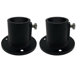 Poolzilla Deck Anchor Flange, High Grade Cast Aluminum in Matte Black, Diameter: 1 1/2" - 1 of 4