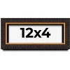 PosterPalooza | Panoramic Modern Shadow Box 1" Depth Brown Frame - UV Acrylic, Backing, Hanging Hardware - 2 of 4