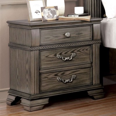 NicBex Nightstand with Drawers, Side Table with Hanging Pulls and Finish Top,Classic Bedside Table for Bedroom,Living Room