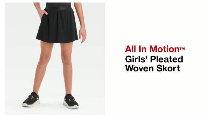 Girls' Pleated Woven Skort - All In Motion™, 2 of 5, play video