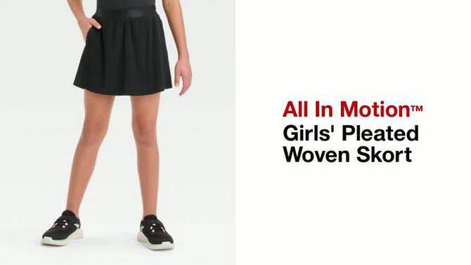 Girls' Pleated Woven Skort - All In Motion™, 2 of 5, play video