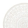 Wood Floral Handmade Intricately Carved Wall Decor with Mandala Design White - Olivia & May: Traditional Style, Botanical Art - 2 of 4