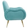 CAVINAS Modern Upholstered Accent Chair With Tufted Back and Gold Metal Legs, Stylish Fabric Armchair for Living Room, Bedroom or Office - 4 of 4