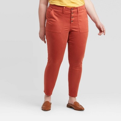 womens plus size red jeans