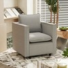 Lirago 25.2"W * 25.6"D * 30.7"H Modern Gray Linen Sofa Chair with Breathable Cushion-Compact Design for Bedroom/Reading Nook, Durable & Easy Assembly - 2 of 4