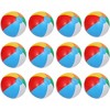 COZONY 12-Pack Inflatable Beach Balls, Rainbow Color Pool Toys for Summer Water Play and Party Decorations - 3 of 4