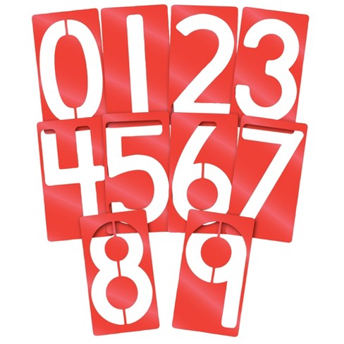 Roylco Big Number Stencils, 5 X 9 Inches, Set Of 10 : Target