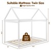 Costway Twin House Bed Wood Frame w/ Roof for Kids Toddler No Box Spring - image 4 of 4