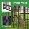 6.6 x 6.6 x 6.4 FT Black Large Dog Kennel Outdoor Pet Pens Enclosure Animal Hutch Metal Coop Fence with Roof Cover - 3 of 4