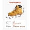 VEVOR Steel Toe Work Boots, Waterproof Work Boots for Men, Slip-Resistant Work Boot, Lightweight and Breathable, Brown Yellow - 4 of 4