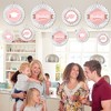 Big Dot of Happiness Rose Gold Grad - Hanging Graduation Party Tissue Decoration Kit - Paper Fans - Set of 9 - 3 of 4
