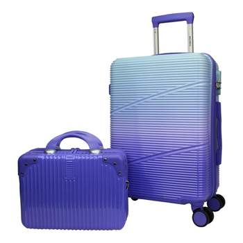 World Traveler Highways 2-Piece Hardside Carry-On Spinner Luggage Set - Lavender