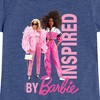 Girls' - Barbie - Inspired Fitted Short Sleeve Graphic T-Shirt - 2 of 4
