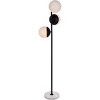 Elegant Lighting Eclipse 3 Lights Black Floor Lamp With Frosted White Glass - 2 of 4