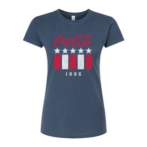 Women's - Coca-Cola - 1886 Stars Stripes Juniors Fitted Graphic T-Shirt - 1 of 3