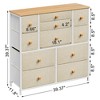 REAHOME 11 Drawer Steel Frame Wooden Top Minimalist Closet Storage Unit Organizer Chest of Drawers for Bedroom, Living Room, and Office, Taupe - 4 of 4