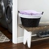 Household Essentials Banana Leaf Laundry Basket Dark Brown - image 2 of 4