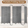 BestMassage 3/4/6 Panel Folding Wood Room Divider 5.75 Ft Tall Privacy Wall Divider, White - 3 of 4