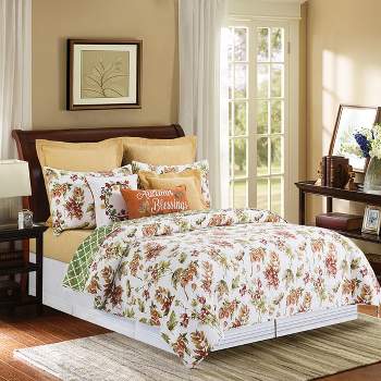C&F Home Maple Fall Leaves Cotton Quilt Set - Reversible and Machine Washable