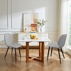 Set of 6 Upholstered Dining Chairs with Metal Legs, Modern Leather Kitchen Chairs for Dining Room, Restaurant, or Living Room-Panipeachy - 2 of 4