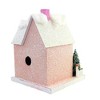 10.25 In Candy Cane Bungalow Putz Reindeer Village Buildings - 2 of 3