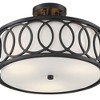 Crystorama Lighting Graham 3 - Light Semi-Flush Mount in  Matte Black - 3 of 4