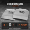 VEVOR Curved Weight Vest Plates, 14.5 LB Pairs, Premium Steel Weighted plates, Contoured Ergonomic Fit – WODs, Additional Weight for Weight Vests - 3 of 4
