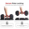 Sunny Health & Fitness Elite Adjustable Dumbbell 55lbs - Black - 3 of 4