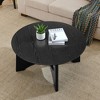 CENGHU Round Coffee Table, Wooden Side Table, Minimalist Round End Table, Sofa Table, Modern Nightstand for Bedroom, Living Room, Reception Room - 2 of 4