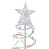 Northlight LED Lighted Spiral Cone Trees Outdoor Christmas Decorations - Multicolor - Set of 2 - 2 of 4