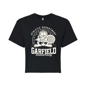 Women's - Garfield - Tennis Cropped Graphic T-Shirt - 1 of 4