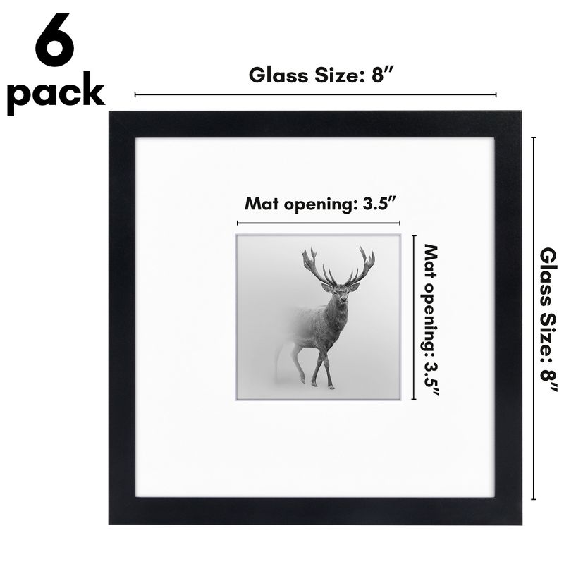 Americanflat 8" x 8" Picture Frames for Grid Gallery - Black, 2 of 9
