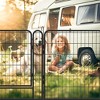 Gulches 31.7 H Tall Metal Dog Playpen Black with 8 Panels Heavy Duty for Large & Medium Breeds & Active Pets - 4 of 4
