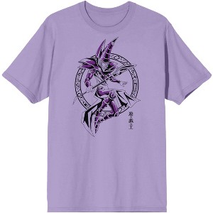 Yu-Gi-Oh Anime Cartoon Dark Magician Circle Mens Purple Tee - 1 of 2