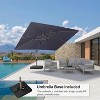 PURPLE LEAF Deluxe Aluminum Outdoor Patio Umbrella Square Cantilever Umbrellas - 4 of 4