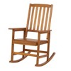 VASIP Acacia Wood Indoor Rocking Chair, Outdoor Solid Wood Patio Furniture for Front Porch, Deck and Garden - 4 of 4