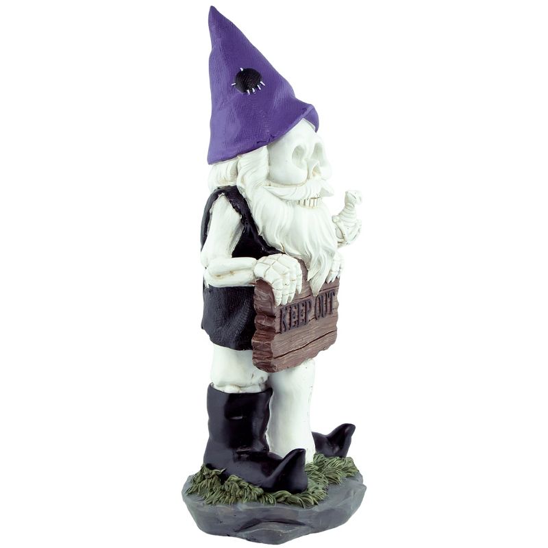 Northlight 11.75" Gnome Skeleton "Keep Out" Halloween Decoration, 3 of 6