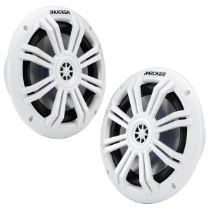 Kicker 49KM604W KM 6.5" 4Ω Marine Coaxial Speakers - Pair - 1 of 4