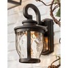 Minka Lavery Rustic Outdoor Wall Light Fixture Black LED 12 1/4" Clear Hammered Glass for Post Exterior Barn Deck Porch Yard Patio - 2 of 4