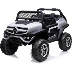 24V 2-Seater Kids' Electric Vehicle with Remote Control, Battery-Powered Ride-On Truck for Kids, Extra-Wide Seat, EVA Wheels, LED Lights, Music - 1 of 4