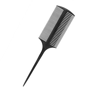 Unique Bargains Plastic Double Side Fish Hair Comb 0.05" Tooth Width Black 1 Pc - 1 of 4